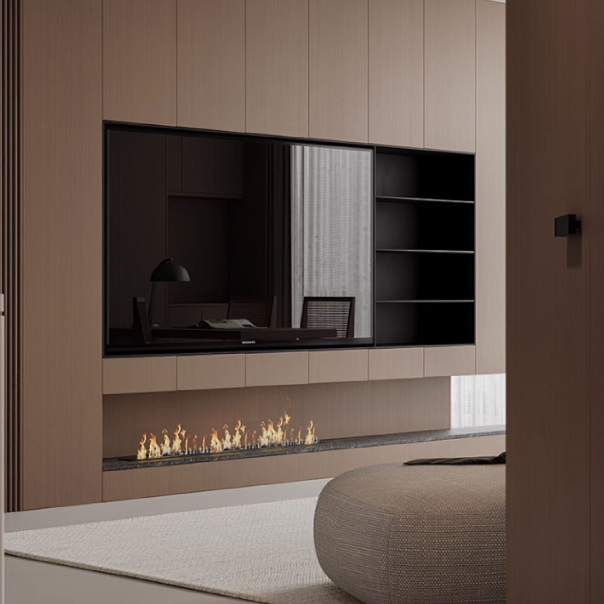 70cm Silver Ethanol Burner