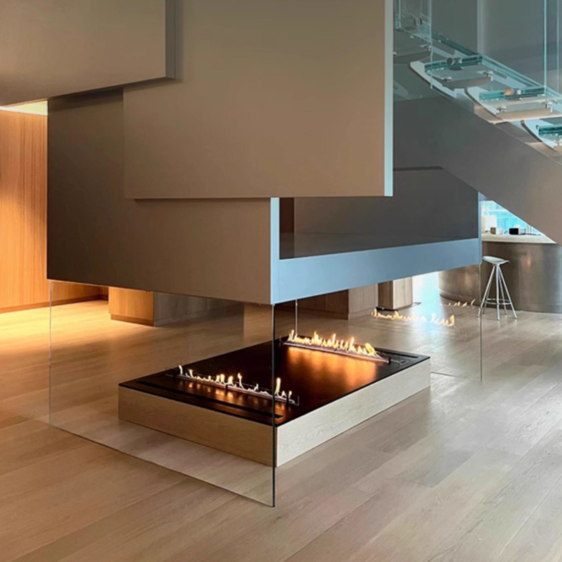 1.2m Silver Ethanol Burner