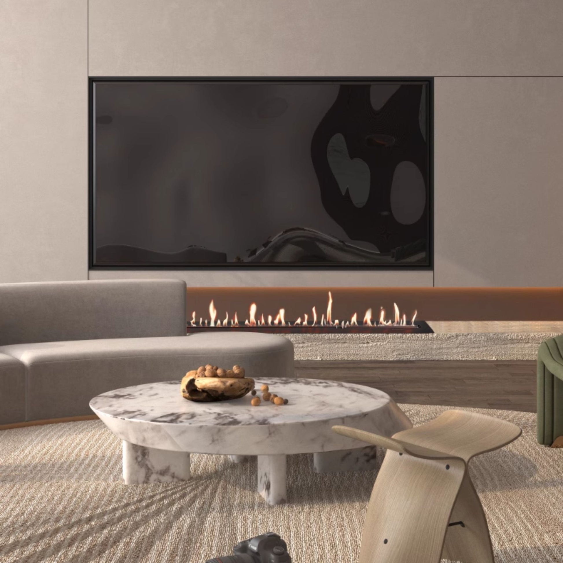 1.2m Silver Ethanol Burner