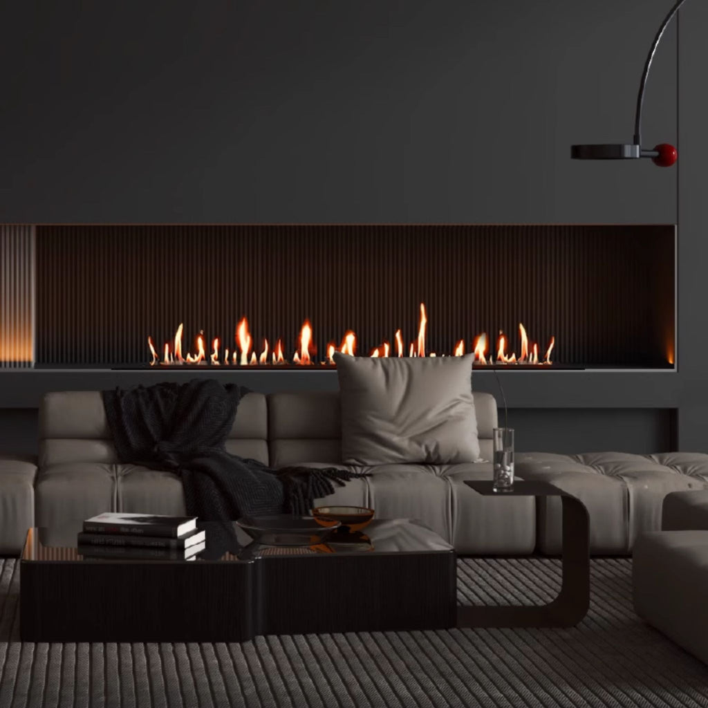 1.8m Silver Ethanol Burner