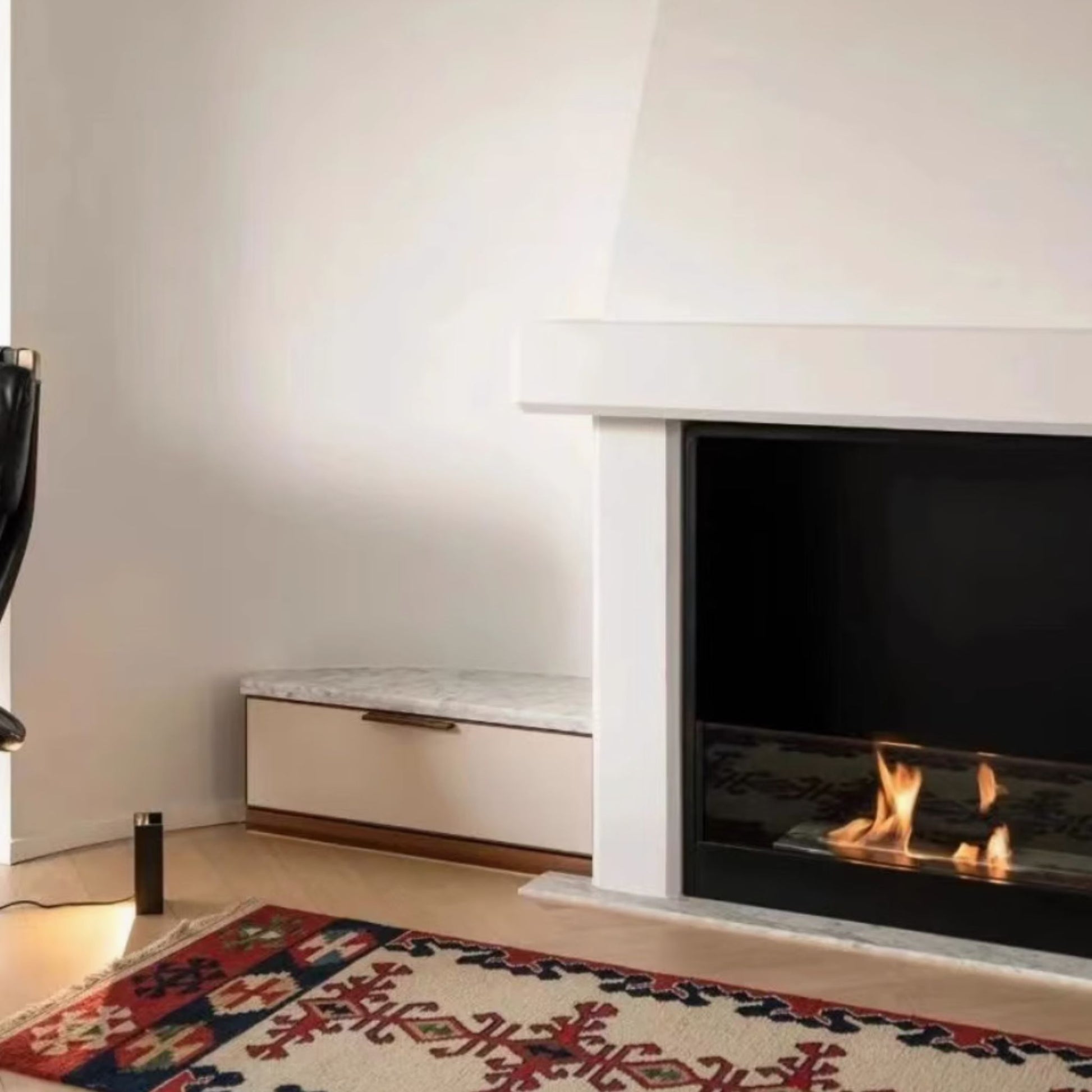 50cm Black Ethanol Burner