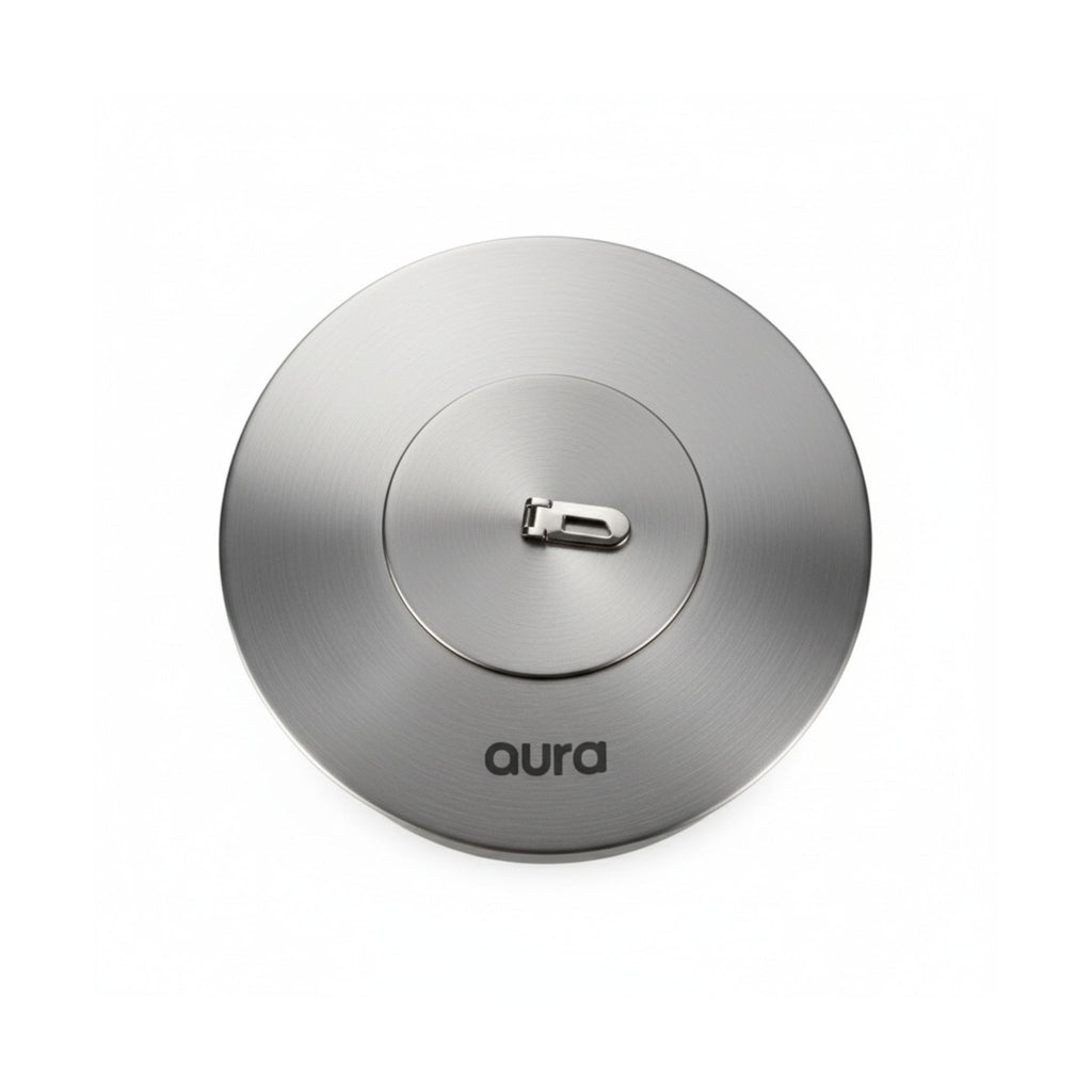 60cm Round Silver Ethanol Burner