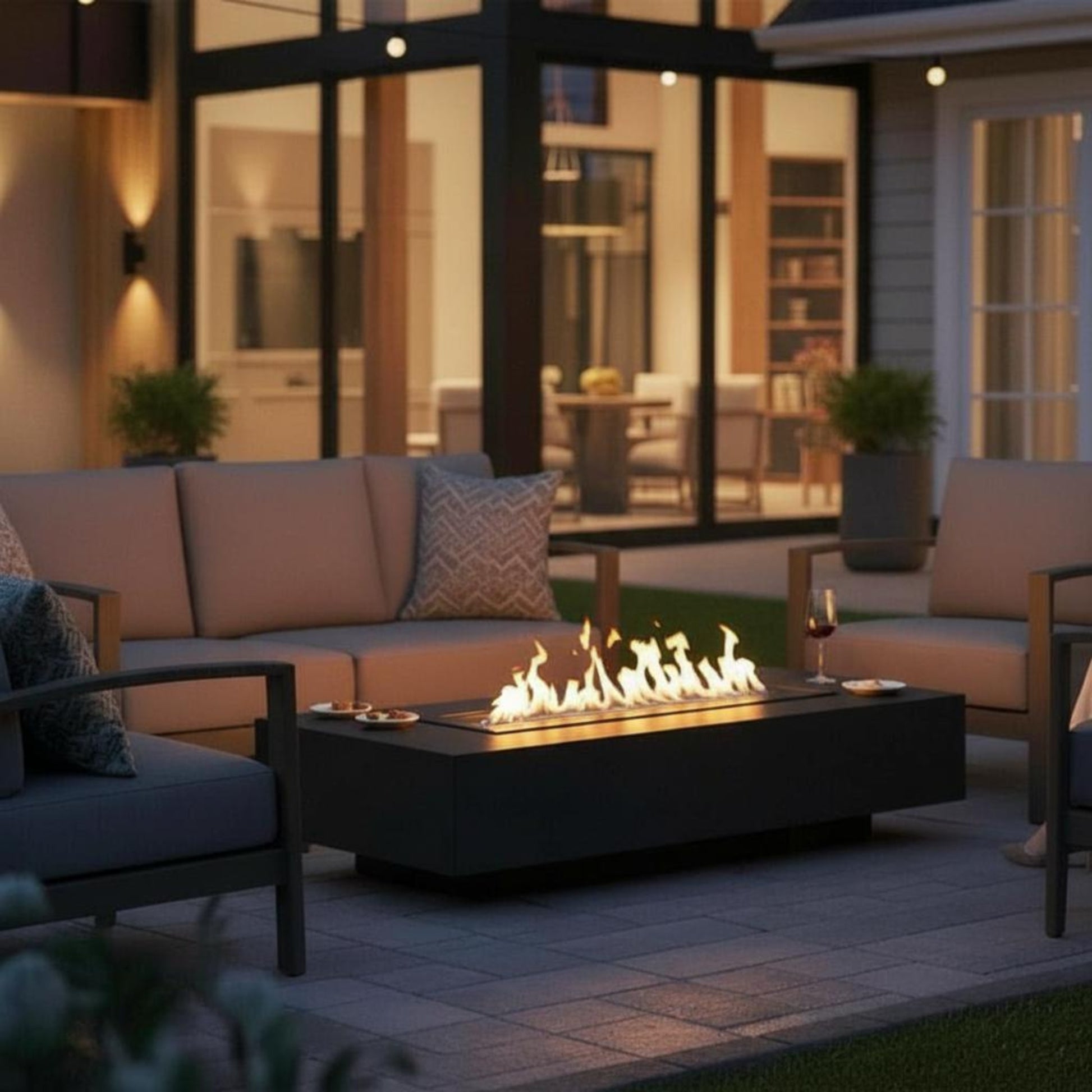 Aspen Fire Table Beige