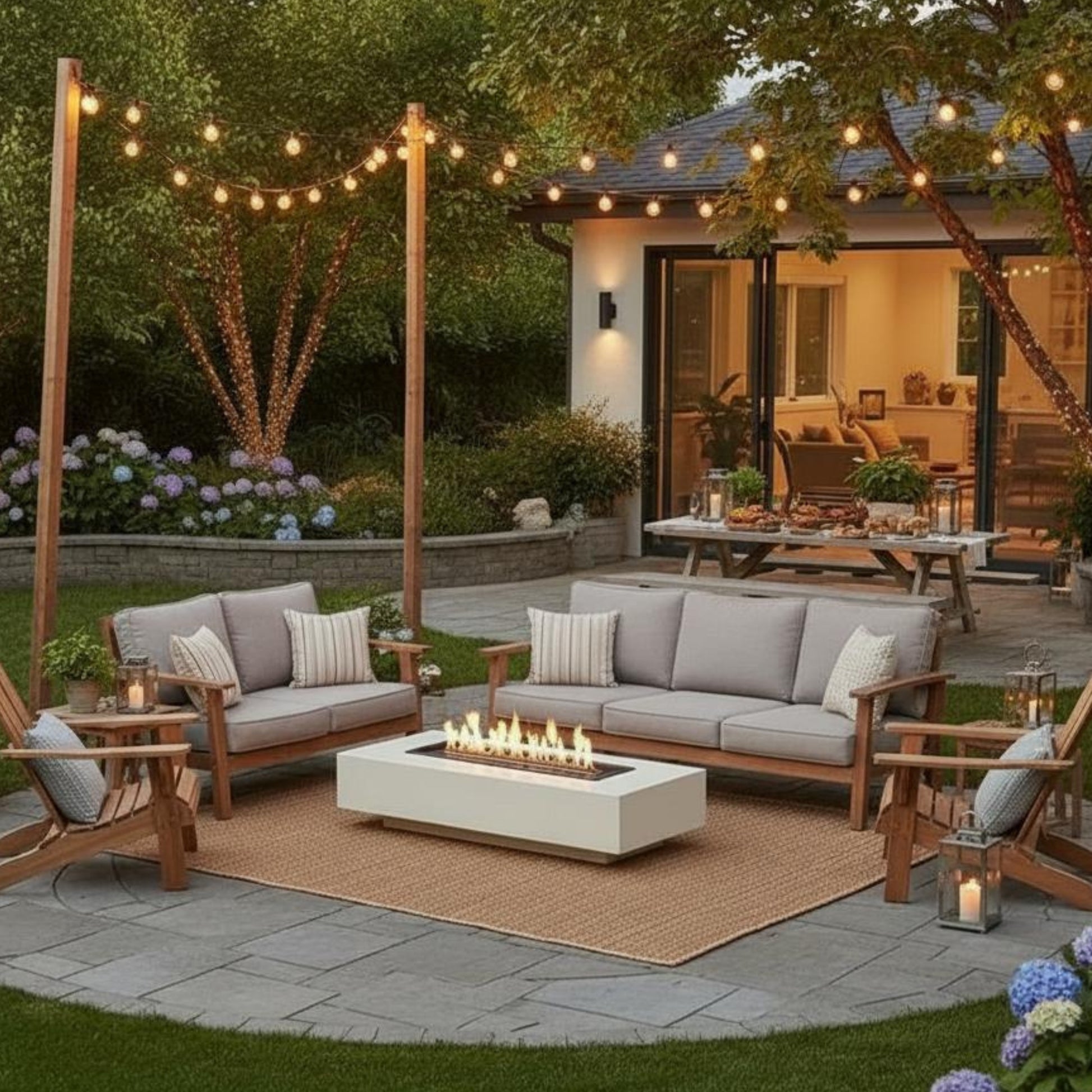 Aspen Fire Table Beige