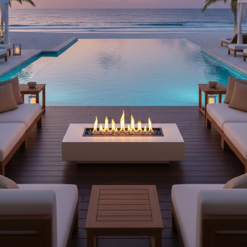 Aspen Fire Table Beige