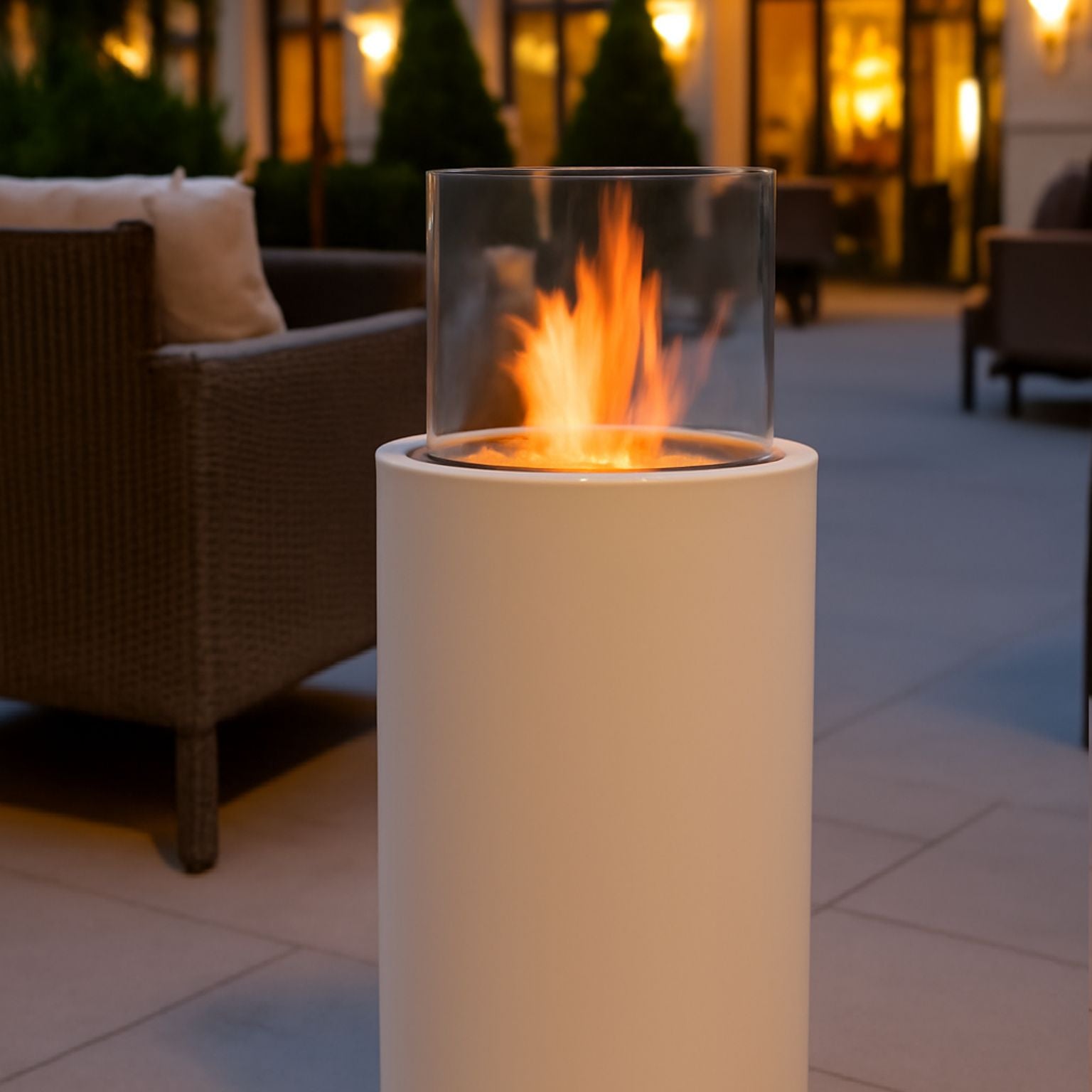 Elba Freestanding Fireplace White