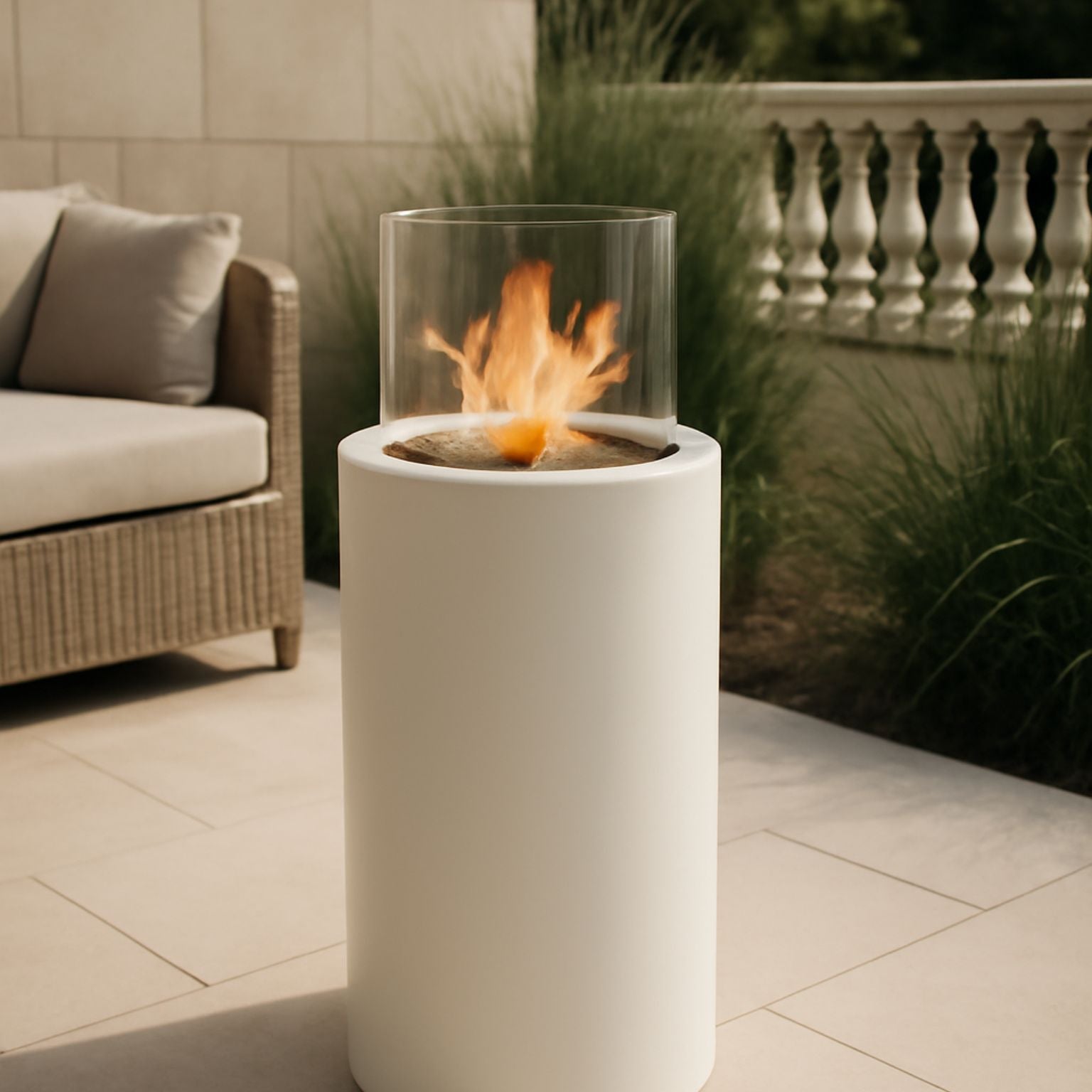 Elba Freestanding Fireplace White