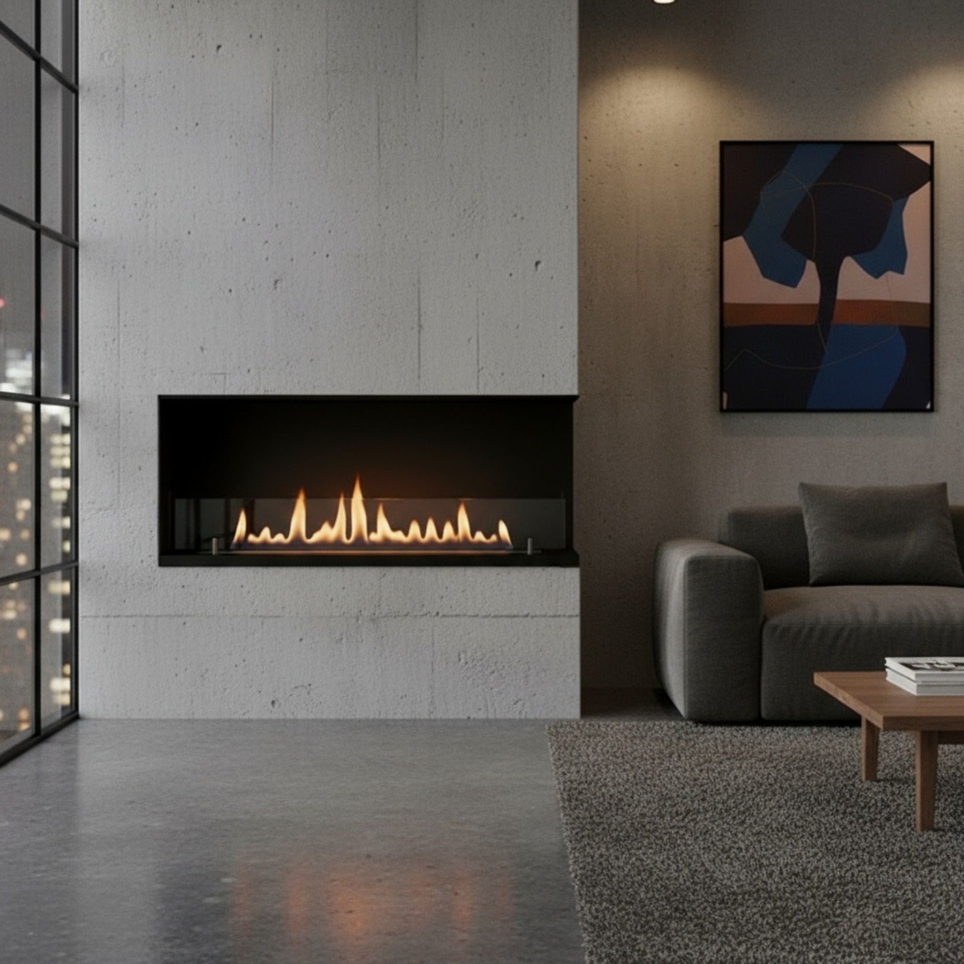 Corner-View Fireplace Insert