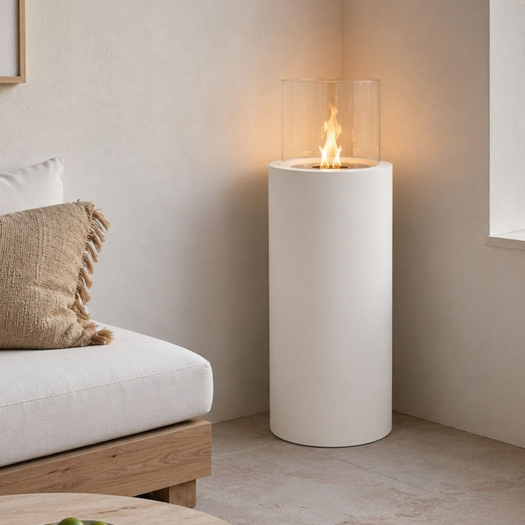 Elba Freestanding Fireplace White