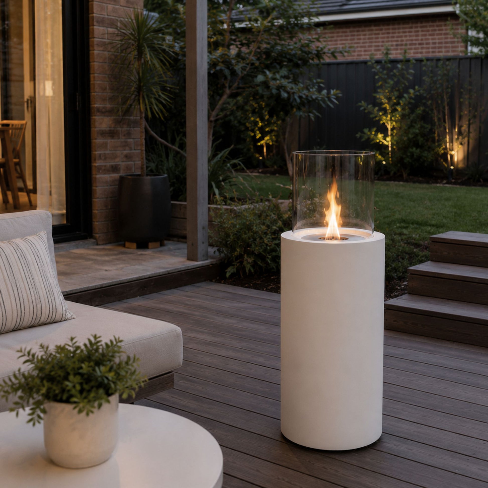 Elba Freestanding Fireplace White