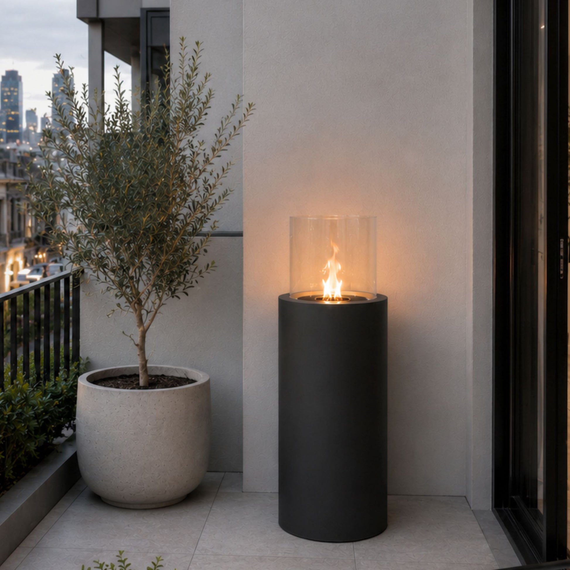 Elba Freestanding Fireplace White