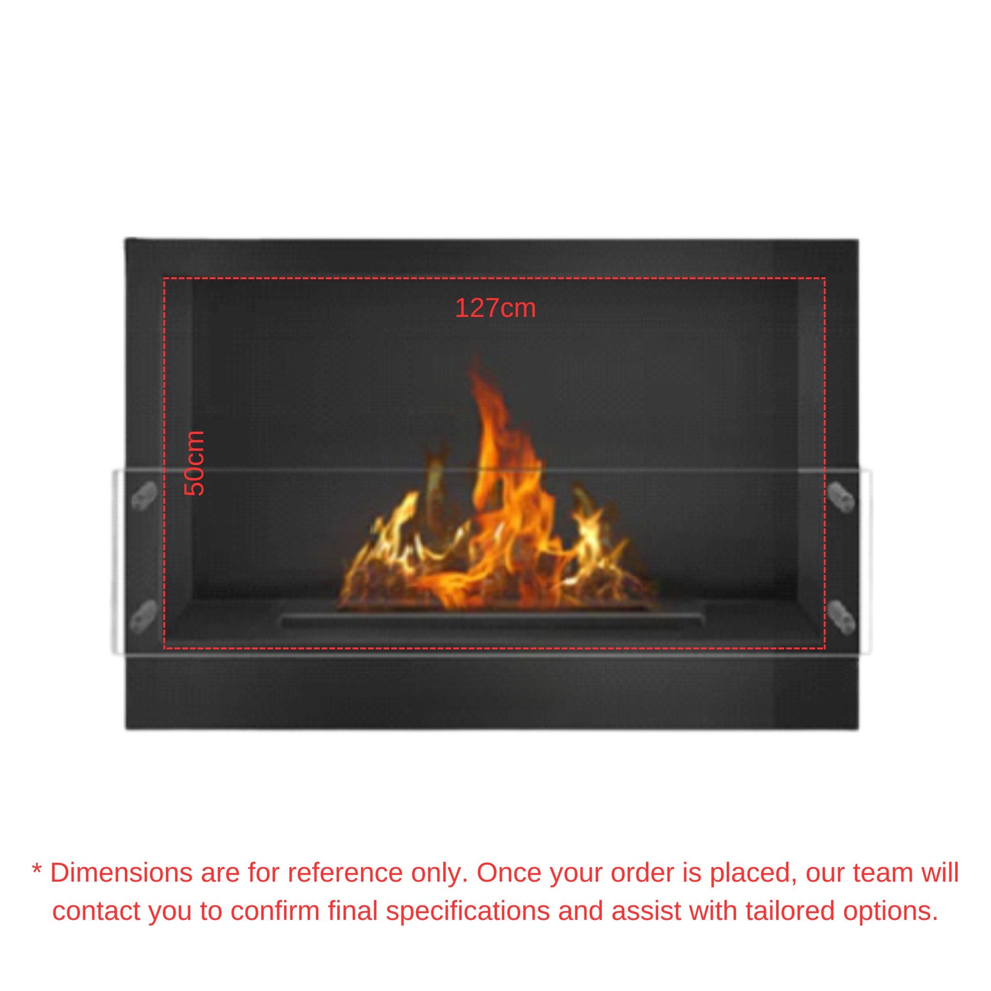 1.2m Front-View Fireplace Insert