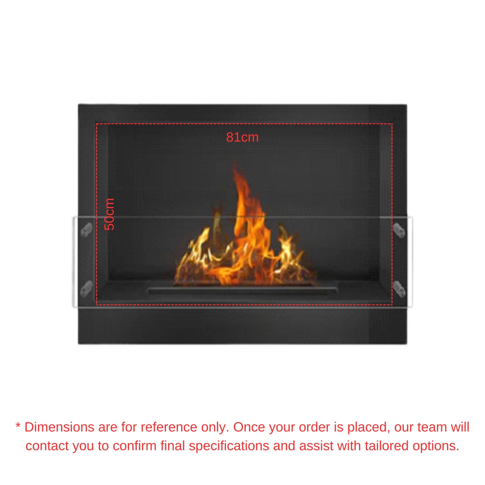 0.8m Front-View Fireplace Insert