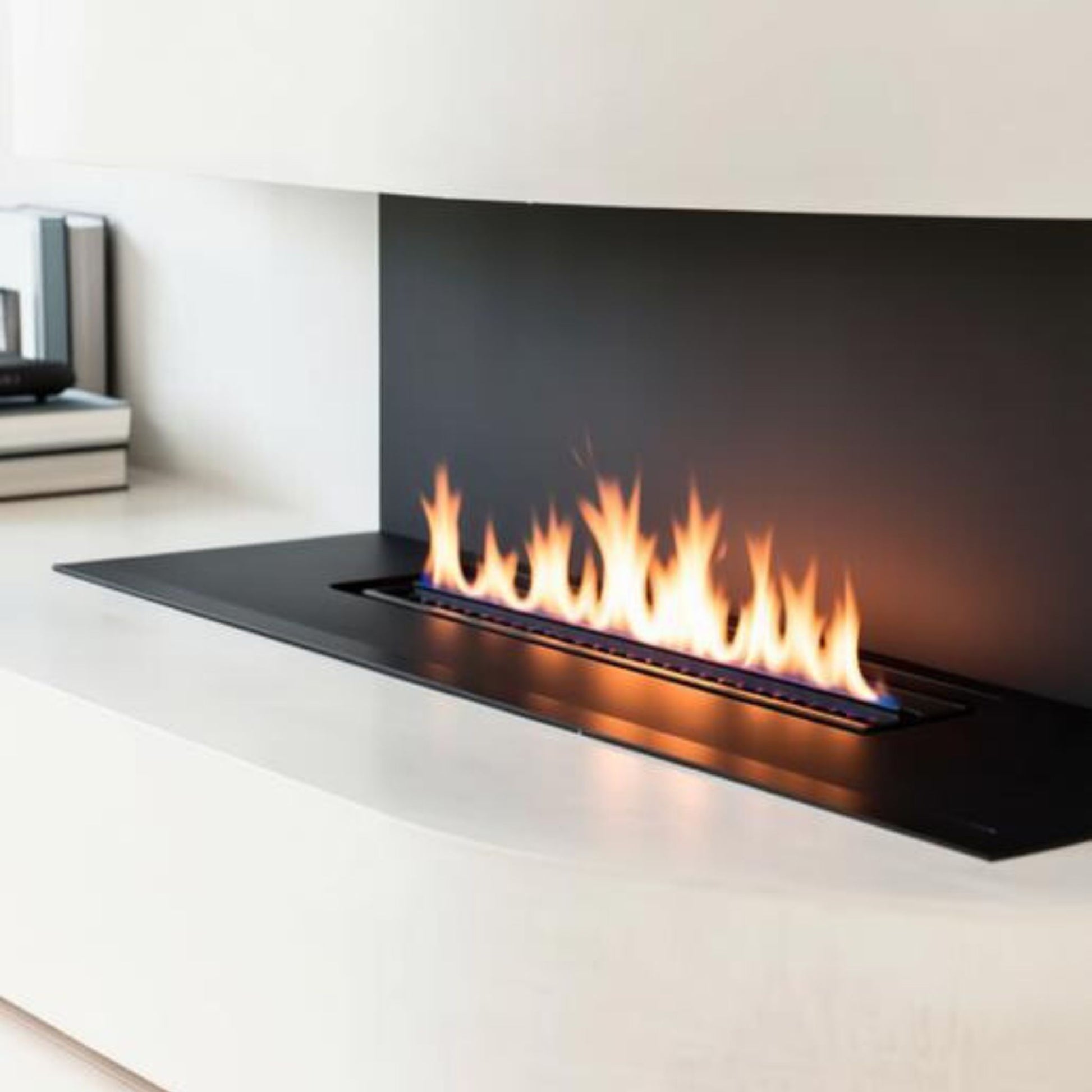 Open Front-View Fireplace Insert