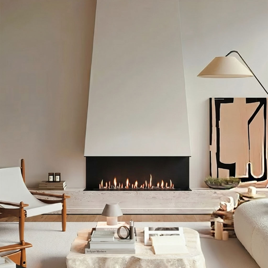 Open Front-View Fireplace Insert