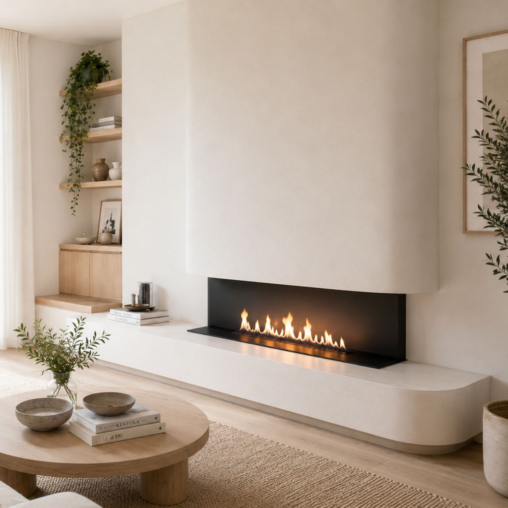 Open Front-View Fireplace Insert