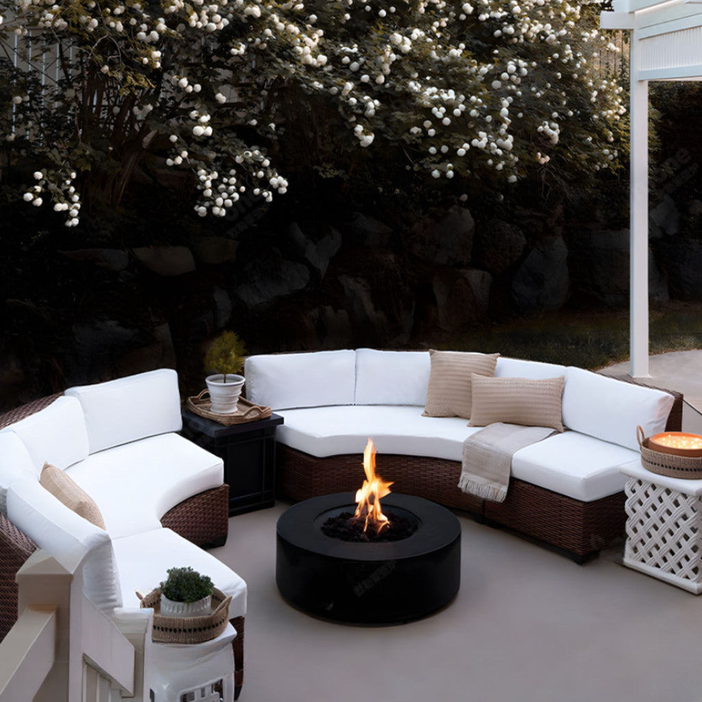 0.8m Oslo Fire Table Grey