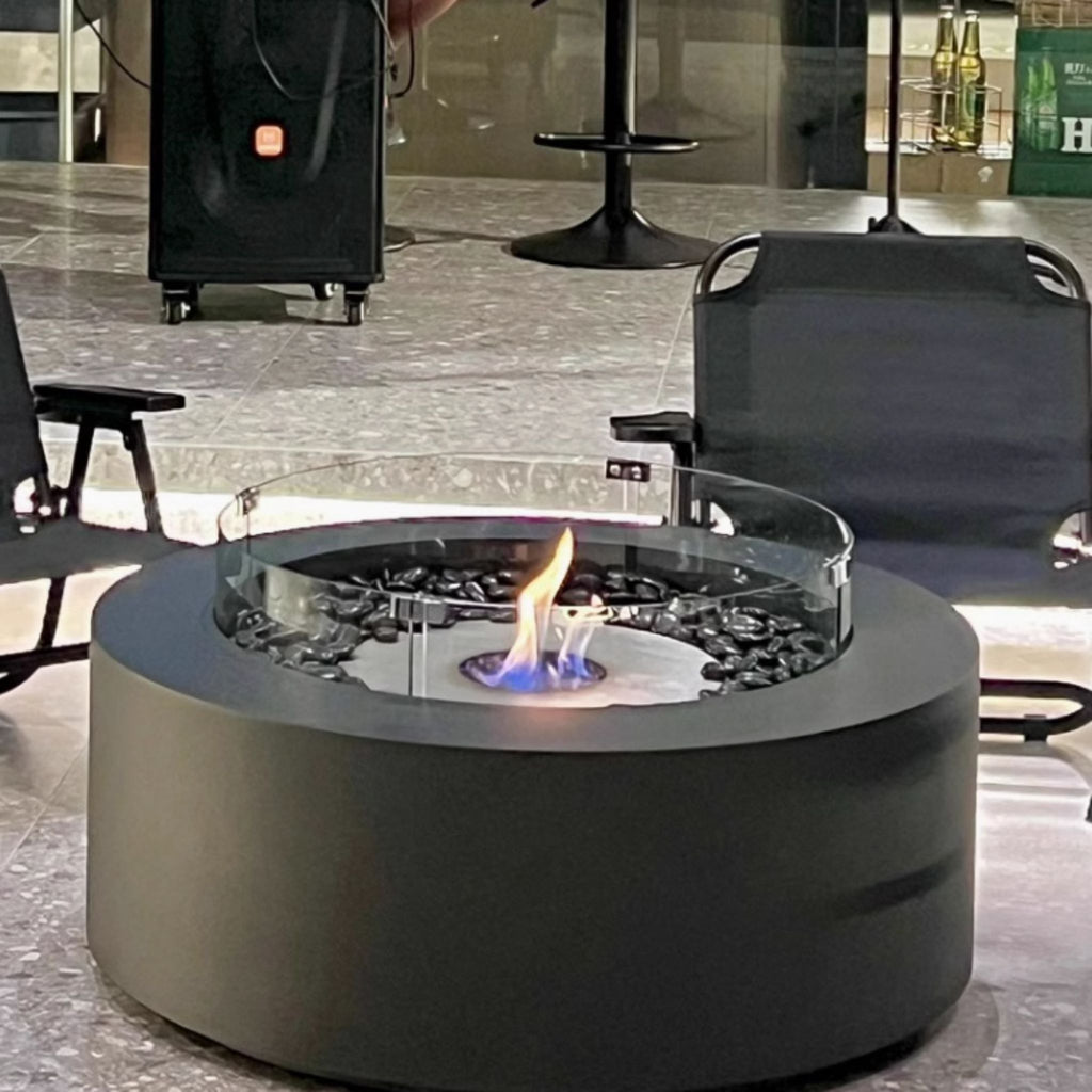 0.8m Oslo Fire Table Grey