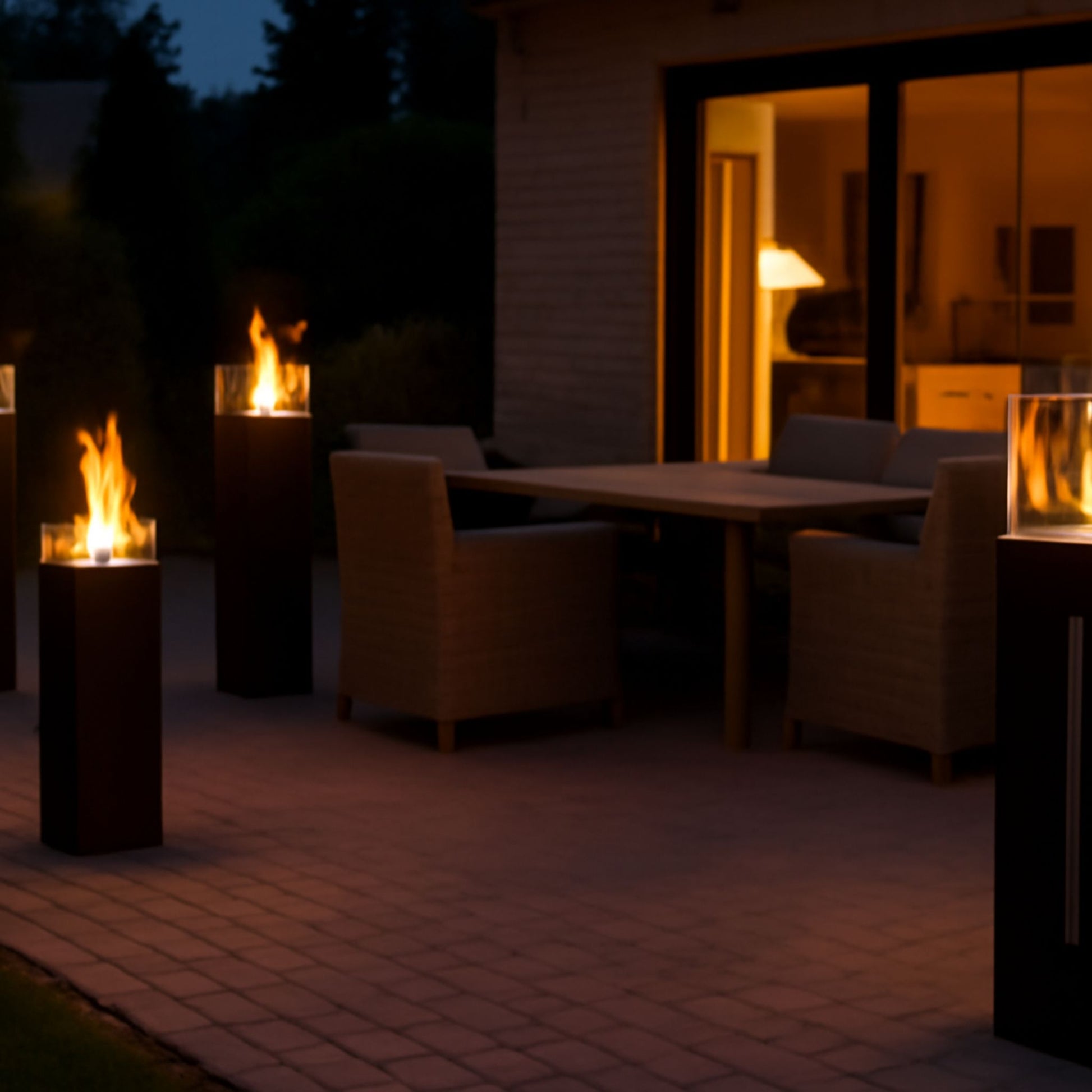 Allia Freestanding Fireplace Black