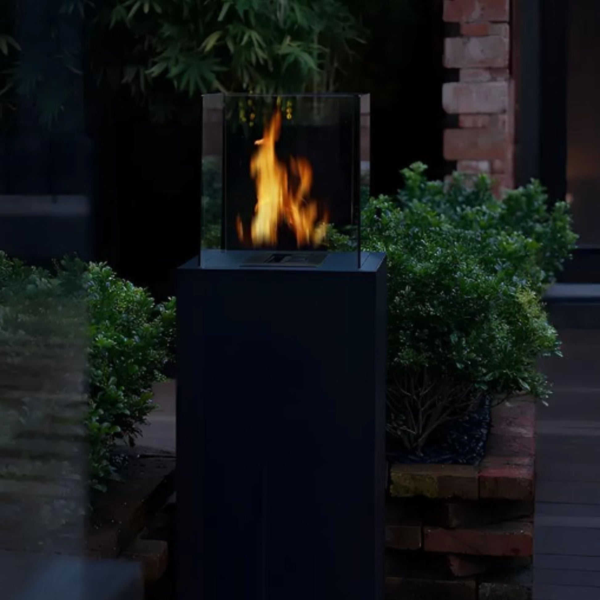 Allia Freestanding Fireplace Black