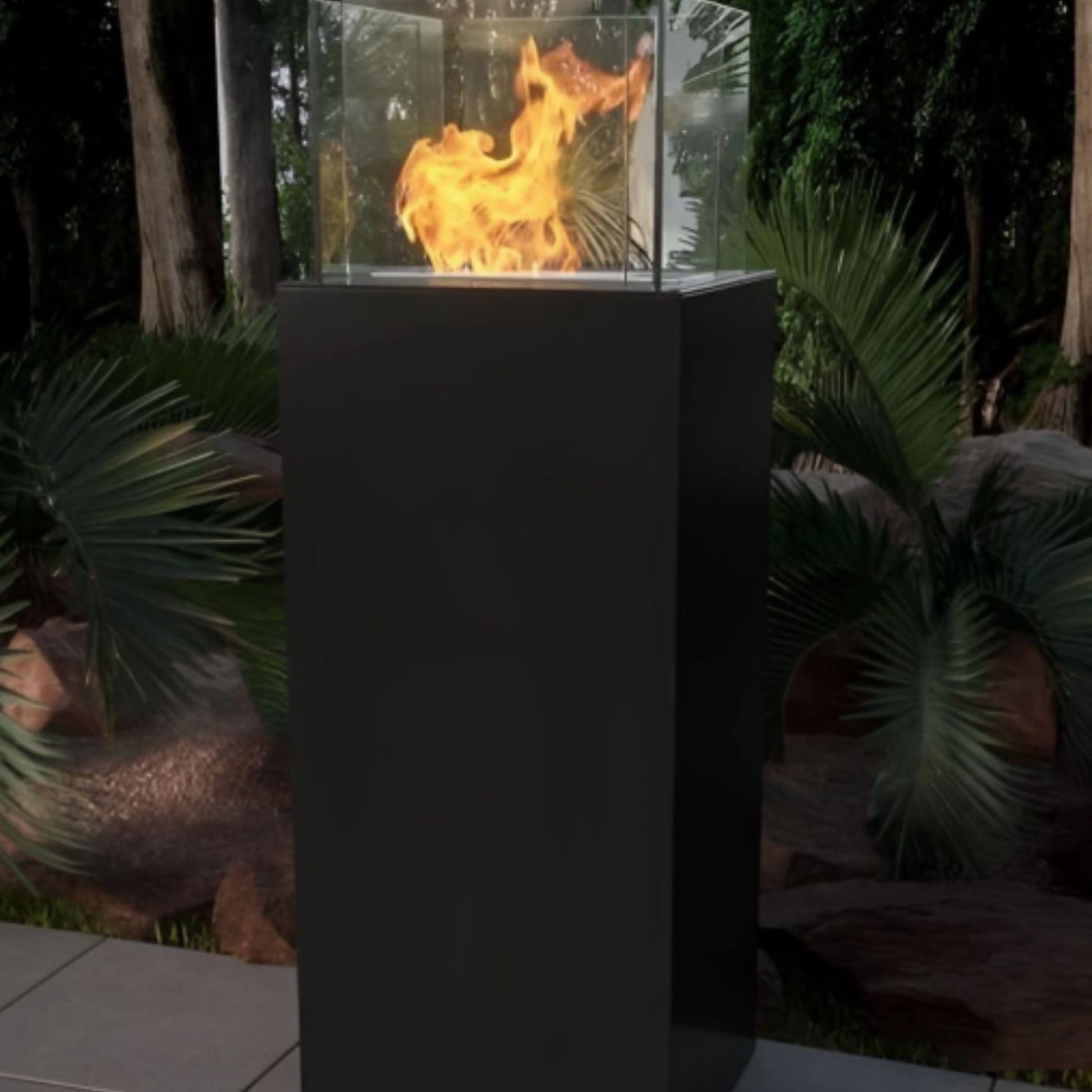 Allia Freestanding Fireplace Black