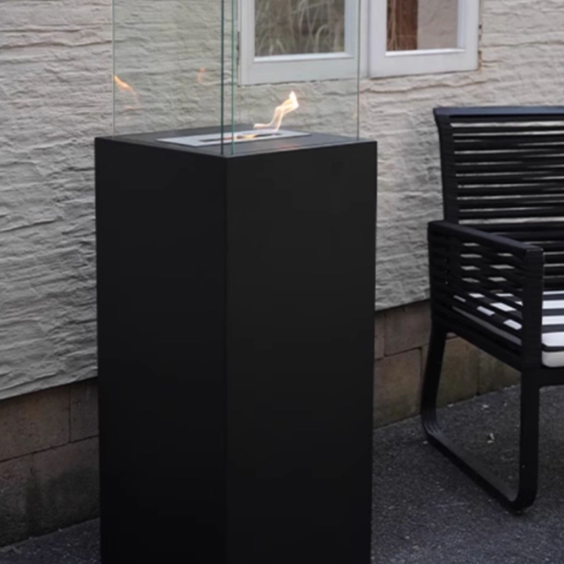 Allia Freestanding Fireplace Black
